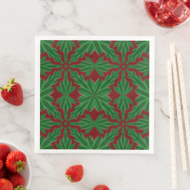 Guardanapo De Papel De Jantar Pine Mandala Garnet Paper Napkins