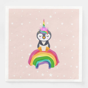Guardanapo De Papel De Jantar Pinguim unicórnio