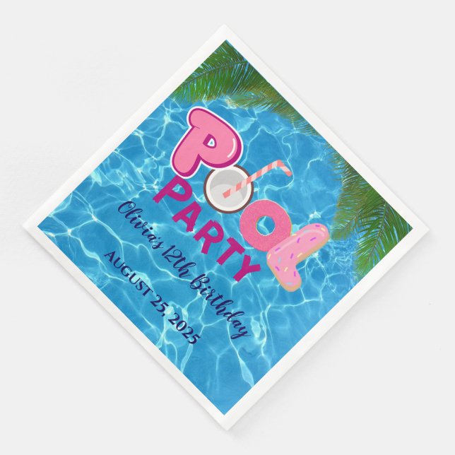 Guardanapo De Papel De Jantar Piscina (Canto)