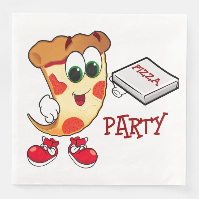 Guardanapo De Papel De Jantar Pizza Party Napkins (Frente)
