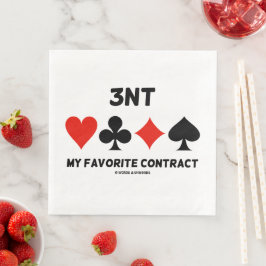 Guardanapo De Papel De Jantar Ponte 3NT My Favorite Contract Quatro Card