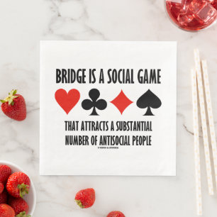 Guardanapo De Papel De Jantar Ponte é um jogo social que atrai Pessoas antissoci