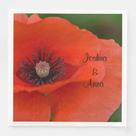 Guardanapo De Papel De Jantar Poppy de Casamento Personalizado