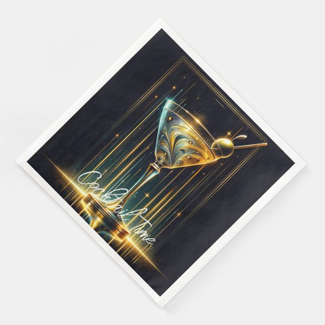 Guardanapo De Papel De Jantar Popular Neon Party Time Personalizado (Canto)