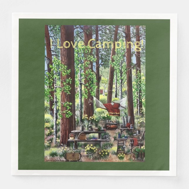 Guardanapo De Papel De Jantar Porta copos de acampamento (Frente)