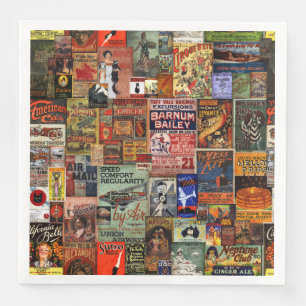 Guardanapo De Papel De Jantar Posters vintage Nápoles ou papel Decoupage