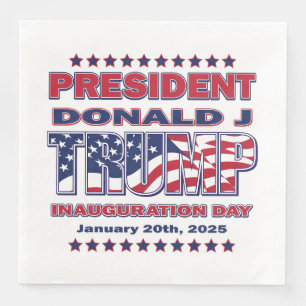 Guardanapo De Papel De Jantar Presidente Donald J Trump Inauguração 2025
