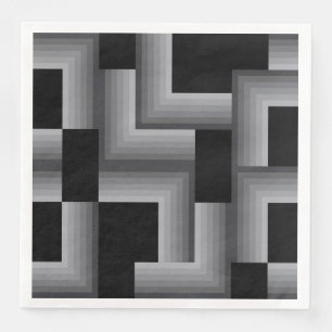 Guardanapo De Papel De Jantar Preto, prata, formas quadradas legal, originais,