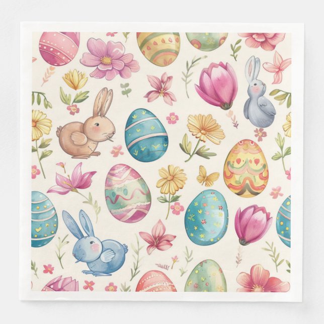 Guardanapo De Papel De Jantar Primavera Bloom Páscoa 6 (Frente)
