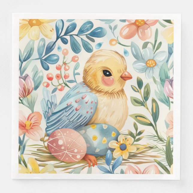 Guardanapo De Papel De Jantar Primavera Bloom Páscoa 7 (Frente)