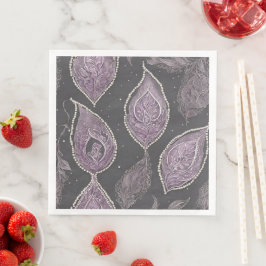 Guardanapo De Papel De Jantar Purple and dark gray AI art 