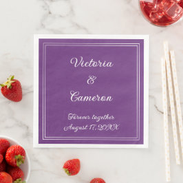 Guardanapo De Papel De Jantar Púrpura Personalizada