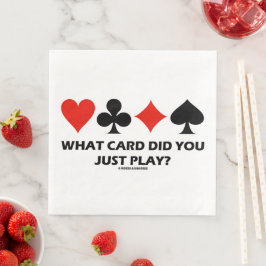 Guardanapo De Papel De Jantar Que Carta Você Acabou de Jogar? Quatro Cartas Humo