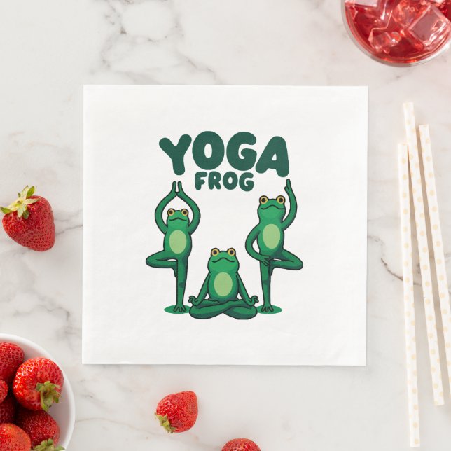 Guardanapo De Papel De Jantar Rãs de Yoga (Insitu)