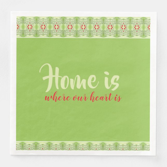 Guardanapo De Papel De Jantar Red Accented Patterned (Frente)