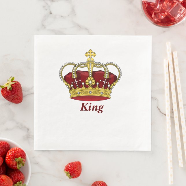 Guardanapo De Papel De Jantar Red Crown King (Insitu)