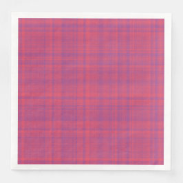 Guardanapo De Papel De Jantar Red Purple Plaid Pattern