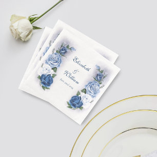 Guardanapo De Papel De Jantar Regency Bridgerton Blue Rosa Cameo