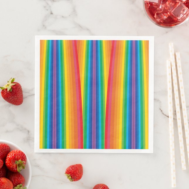 Guardanapo De Papel De Jantar Retro Rainbows Paper Napkins (Insitu)