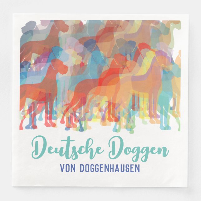 Guardanapo De Papel De Jantar Rico Great Dane Napkins (Frente)