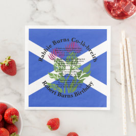 Guardanapo De Papel De Jantar Robert Burns Birthday Poem Thistle Flag