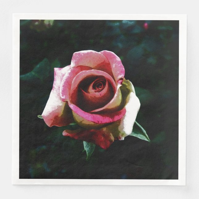 Guardanapo De Papel De Jantar rosa (Frente)