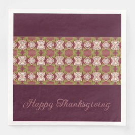 Guardanapo De Papel De Jantar Rosa Beige E Burgundy