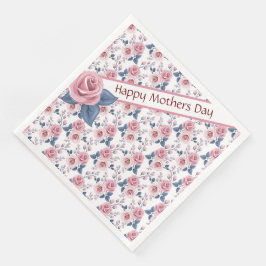 Guardanapo De Papel De Jantar Rosa Rosa Feliz Dia Das Mães