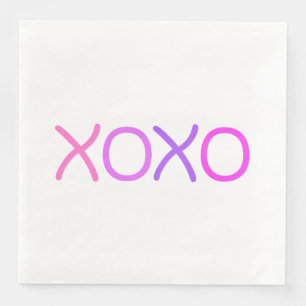 Guardanapo De Papel De Jantar Rosa, roxo e lavanda Xoxo adorável
