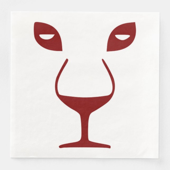 GUARDANAPO DE PAPEL DE JANTAR ROSTO DE VINHO (Frente)