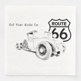 Guardanapo De Papel De Jantar Route 66 Papel Nápoles