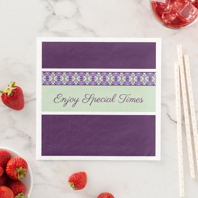 Guardanapo De Papel De Jantar Roxo de ameixa Moderna (Insitu)