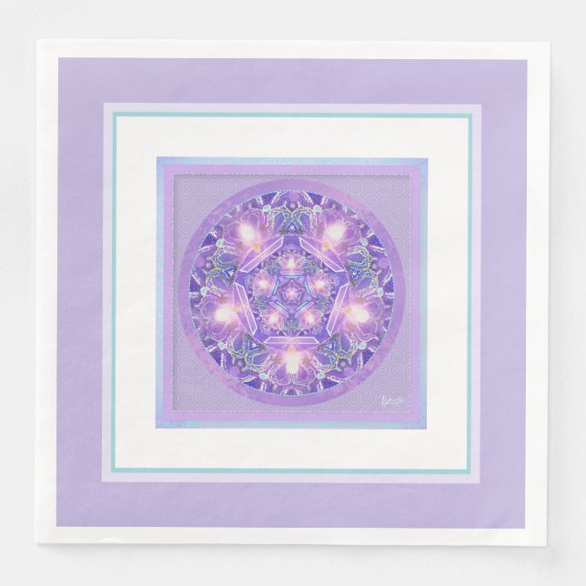 Guardanapo De Papel De Jantar Roxo W1 (Frente)