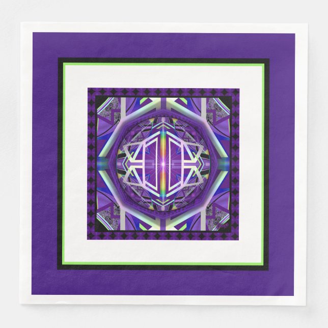 Guardanapo De Papel De Jantar Roxo W3 (Frente)