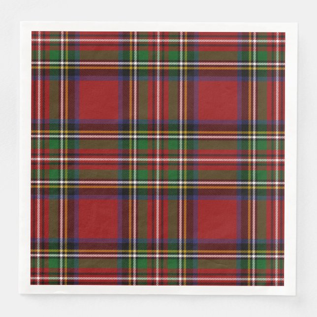 Guardanapo De Papel De Jantar Royal Stewart White Standard Janto Napkins (Frente)