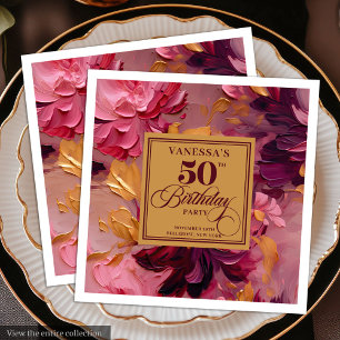 Guardanapo De Papel De Jantar Rustic Boho Merlot Bege Dourado Guardanapo de Aniv