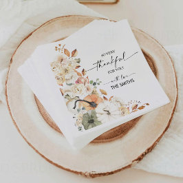 Guardanapo De Papel De Jantar Rustic Pumpkins Thanksgiving Dinner Paper Napkin