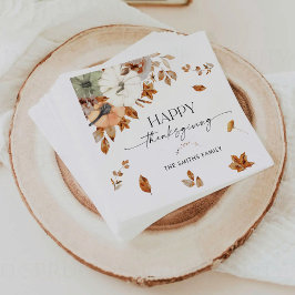 Guardanapo De Papel De Jantar Rustic Pumpkins Thanksgiving Dinner Paper Napkin