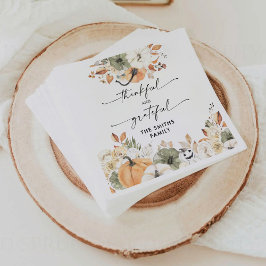 Guardanapo De Papel De Jantar Rustic Pumpkins Thanksgiving Dinner Paper Napkin