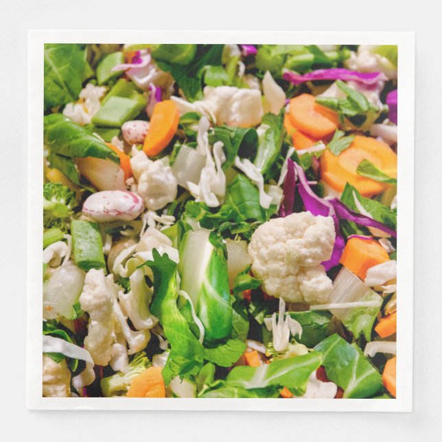 Guardanapo De Papel De Jantar Salada mista (Frente)