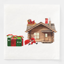 Guardanapo De Papel De Jantar Santa Claus Hustle Janta Napkins