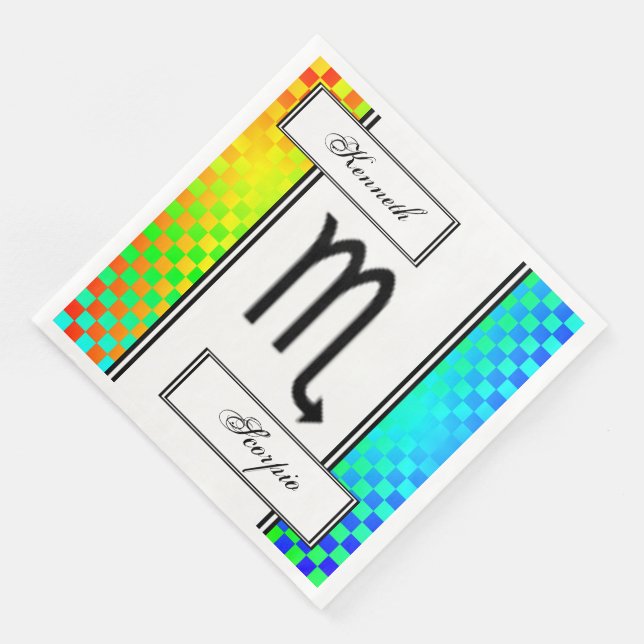 Guardanapo De Papel De Jantar Scorpio Zodiac - Símbolo de Kenneth Yoncich (Canto)