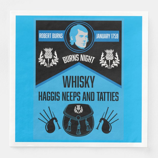 Guardanapo De Papel De Jantar Scottish Burns Night Super (Frente)