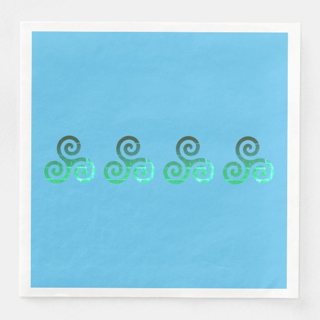 Guardanapo De Papel De Jantar Símbolo Antigo Triskele Esmeralda Celta (Frente)