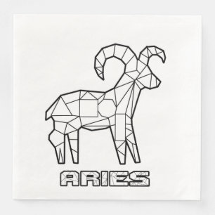 Guardanapo De Papel De Jantar Símbolo Aries Zodiac Napkin
