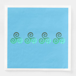 Guardanapo De Papel De Jantar Símbolo Celta Antigo Triskele Esmeralda