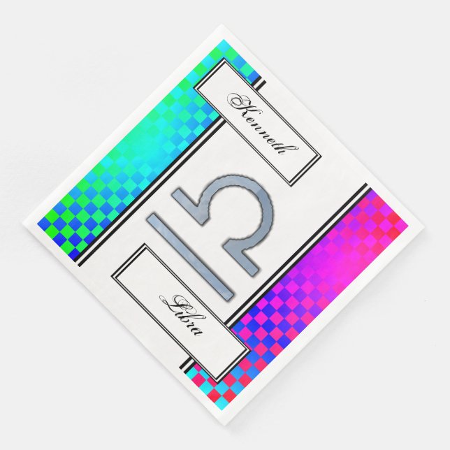 Guardanapo De Papel De Jantar Símbolo Libra Zodiac Elemento de Kenneth Yoncich (Canto)