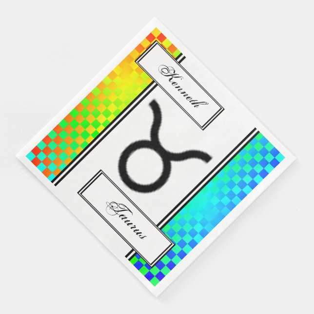 Guardanapo De Papel De Jantar Símbolo Taurus Zodiac Standard por Kenneth Yoncich (Canto)