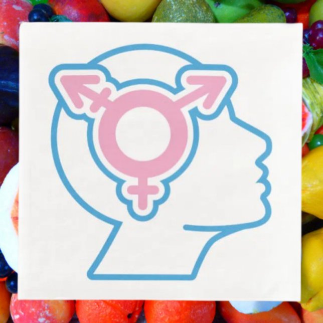 Guardanapo De Papel De Jantar Símbolo Trans Pride Papel Napkins (Criador carregado)