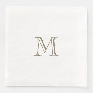 Guardanapo De Papel De Jantar Simples papel monograma Dourado Napkin